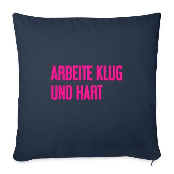 Work Smart And Hard – Success Motto For Doers - Sofa pillowcase 17,3'' x 17,3'' (45 x 45 cm) - navy - Front