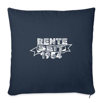 Retraités 1954 - Housse de coussin décorative 45 x 45 cm - bleu marine - Devant