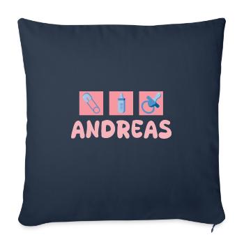 Pacifier Andreas - Sofa pillowcase 17,3'' x 17,3'' (45 x 45 cm) - navy - Front