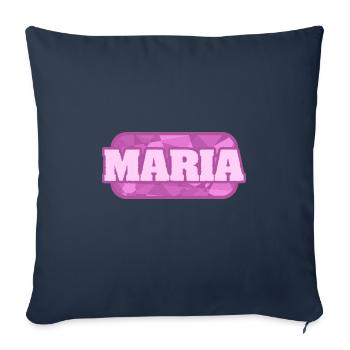 Maria - Housse de coussin décorative 45 x 45 cm - bleu marine - Devant