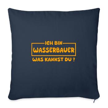 Hydraulic engineers - Sofa pillowcase 17,3'' x 17,3'' (45 x 45 cm) - navy - Front