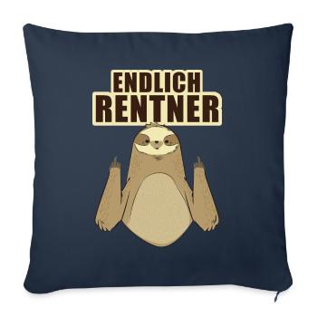 Pension de retraite - Housse de coussin décorative 45 x 45 cm - bleu marine - Devant