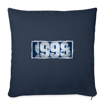 1998 - Housse de coussin décorative 45 x 45 cm - bleu marine - Devant
