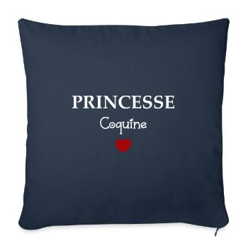 Coquine - Housse de coussin décorative 45 x 45 cm - bleu marine - Devant