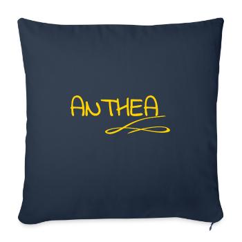 Cadeau pour Anthéa - Housse de coussin décorative 45 x 45 cm - bleu marine - Devant