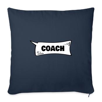 Entraîneur - Housse de coussin décorative 45 x 45 cm - bleu marine - Devant