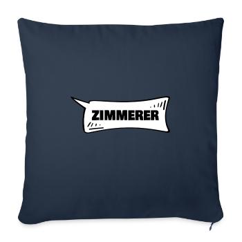 Carpenter as a speech bubble - Sofa pillowcase 17,3'' x 17,3'' (45 x 45 cm) - navy - Front