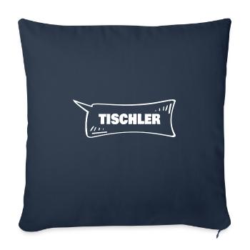 Charpentier - Housse de coussin décorative 45 x 45 cm - bleu marine - Devant