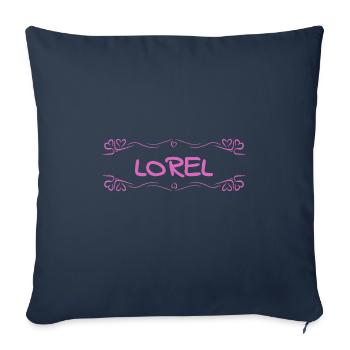 Name Lorel - Sofa pillowcase 17,3'' x 17,3'' (45 x 45 cm) - navy - Front