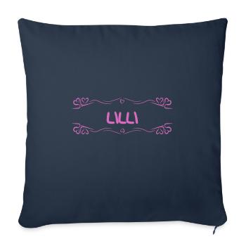 Name Lilli - Sofa pillowcase 17,3'' x 17,3'' (45 x 45 cm) - navy - Front