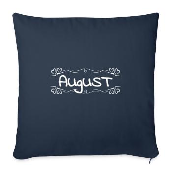 August - Sofa pillowcase 17,3'' x 17,3'' (45 x 45 cm) - navy - Front