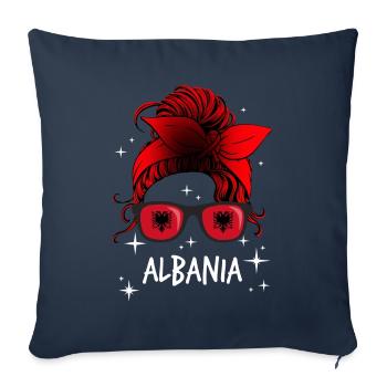 Albania - Sofa pillowcase 17,3'' x 17,3'' (45 x 45 cm) - navy - Front