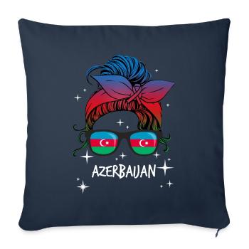 Azerbaijan - Sofa pillowcase 17,3'' x 17,3'' (45 x 45 cm) - navy - Front