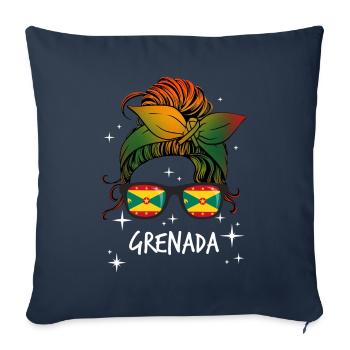 Grenade - Housse de coussin décorative 45 x 45 cm - bleu marine - Devant