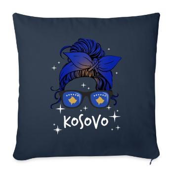 Kosovo - Sofa pillowcase 17,3'' x 17,3'' (45 x 45 cm) - navy - Front