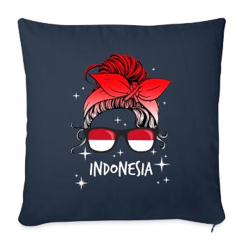 Indonesia - Sofa pillowcase 17,3'' x 17,3'' (45 x 45 cm) - navy - Front