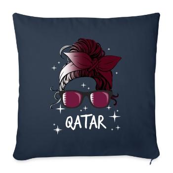 Qatar - Sofa pillowcase 17,3'' x 17,3'' (45 x 45 cm) - navy - Front