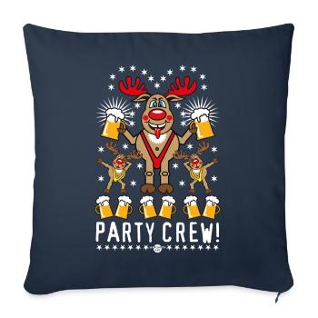 241 Hirsch Rudolph Rudi Bier Party Crew Dabbing - Sofa pillowcase 17,3'' x 17,3'' (45 x 45 cm) - navy - Front