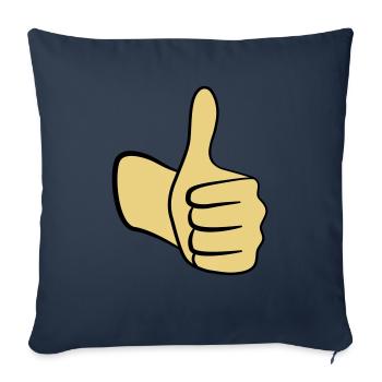 Daumen hoch! - Sofakissenbezug 45 x 45 cm - Navy - Vorne