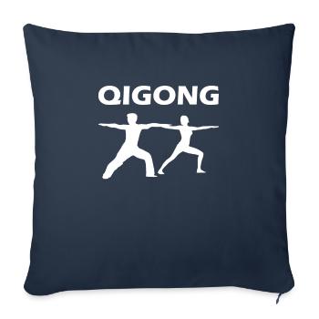 Qigong Qi Gong Mediation Martial Arts - Sofa pillowcase 17,3'' x 17,3'' (45 x 45 cm) - navy - Front