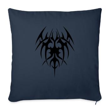 Tribal - Housse de coussin décorative 45 x 45 cm - bleu marine - Devant