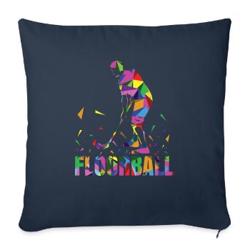 Floorball Floorball Hockey Ice Hockey - Sofa pillowcase 17,3'' x 17,3'' (45 x 45 cm) - navy - Front