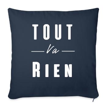 tout va rien - Housse de coussin décorative 45 x 45 cm - bleu marine - Devant