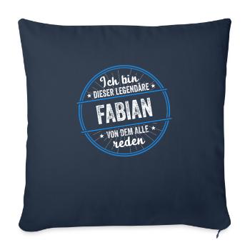 Ich bin dieser legendärer Fabian Name - Sofakissenbezug 45 x 45 cm - Navy - Vorne