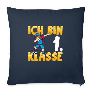 Ich bin 1. Klasse - Sofakissenbezug 45 x 45 cm - Navy - Vorne