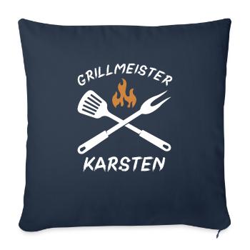 Grillmeister Karsten - Sofakissenbezug 45 x 45 cm - Navy - Vorne