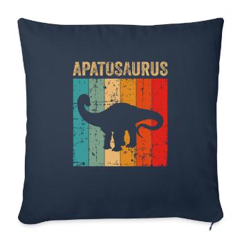 Apatosaurus Dinosaure Enfants Dino Cadeau - Housse de coussin décorative 45 x 45 cm - bleu marine - Devant