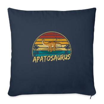 Apatosaurus Dinosaure Enfants Dino Cadeau - Housse de coussin décorative 45 x 45 cm - bleu marine - Devant