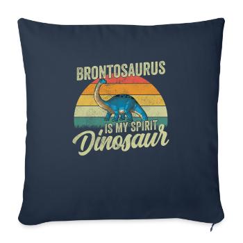 Brontosaurus Dinosaur Children Dino Gift - Sofa pillowcase 17,3'' x 17,3'' (45 x 45 cm) - navy - Front