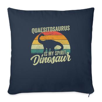 Quaesitosaurusx Dinosaur Children Dino Gift - Sofa pillowcase 17,3'' x 17,3'' (45 x 45 cm) - navy - Front