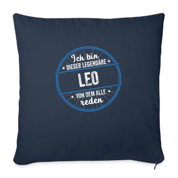 Ich bin dieser legendärer Leo Name - Sofakissenbezug 45 x 45 cm - Navy - Vorne