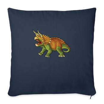 Triceratops Dinosaure Enfants Dino Cadeau - Housse de coussin décorative 45 x 45 cm - bleu marine - Devant