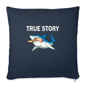 Leg surgery wheelchair lost leg - Sofa pillowcase 17,3'' x 17,3'' (45 x 45 cm) - navy - Front