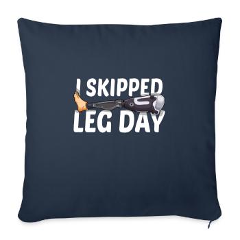 Leg surgery wheelchair lost leg - Sofa pillowcase 17,3'' x 17,3'' (45 x 45 cm) - navy - Front