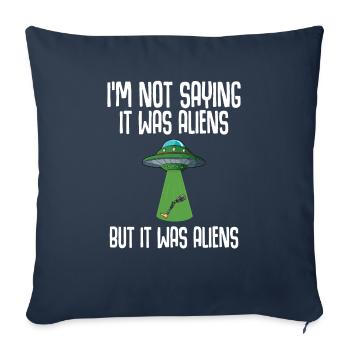 Leg surgery wheelchair lost leg - Sofa pillowcase 17,3'' x 17,3'' (45 x 45 cm) - navy - Front