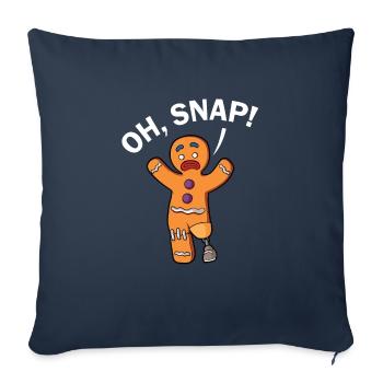 Leg surgery wheelchair lost leg - Sofa pillowcase 17,3'' x 17,3'' (45 x 45 cm) - navy - Front