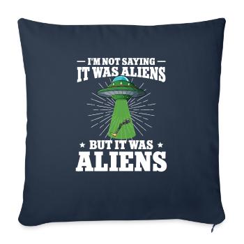 Leg surgery wheelchair lost leg - Sofa pillowcase 17,3'' x 17,3'' (45 x 45 cm) - navy - Front