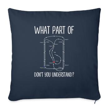Croquet - Housse de coussin décorative 45 x 45 cm - bleu marine - Devant