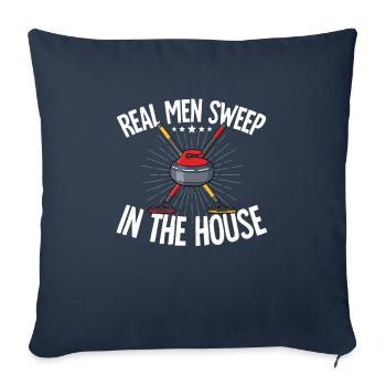 Attirer - Housse de coussin décorative 45 x 45 cm - bleu marine - Devant