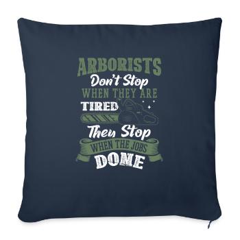 Bûcheron tronçonneuse arboriste - Housse de coussin décorative 45 x 45 cm - bleu marine - Devant