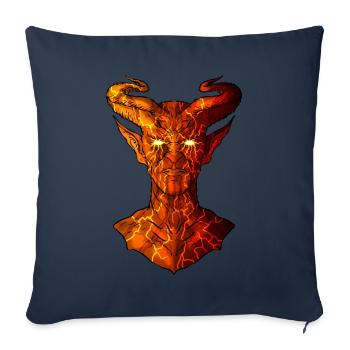 Diable - Housse de coussin décorative 45 x 45 cm - bleu marine - Devant