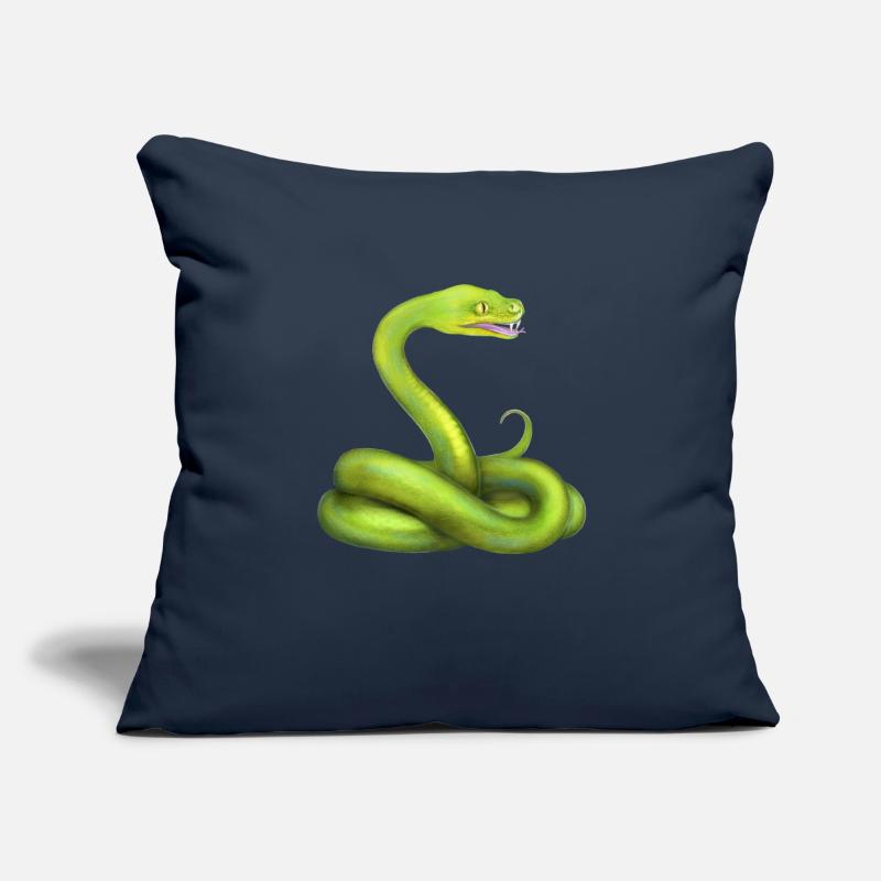 Der Grüne Python Schlange Dschungel Tier Sofakissenbezug 45 x 45 cm