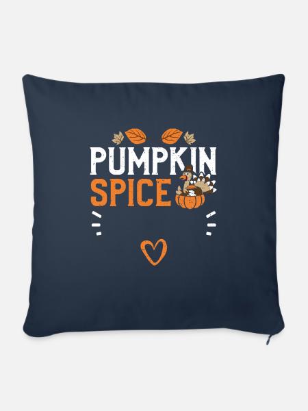 Pumpkin Spice - Thanksgiving - Sofakissenbezug 45 x 45 cm - Navy