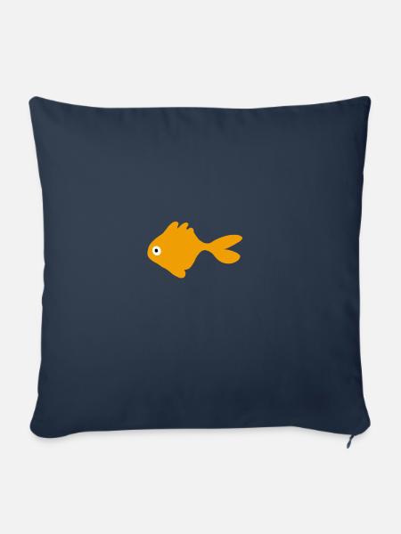 Goldfisch minimalistisch - Sofakissenbezug 45 x 45 cm - Navy
