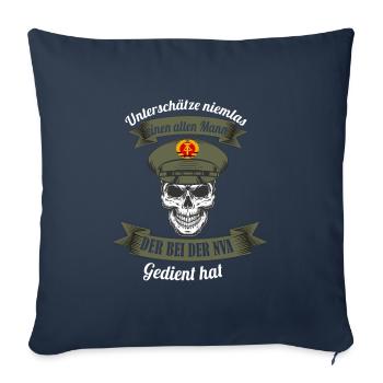 NVA Veteran DDR Armee - Sofakissenbezug 45 x 45 cm - Navy - Vorne