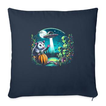 Funny possum wildlife animal lover garbage cat - Sofa pillowcase 17,3'' x 17,3'' (45 x 45 cm) - navy - Front